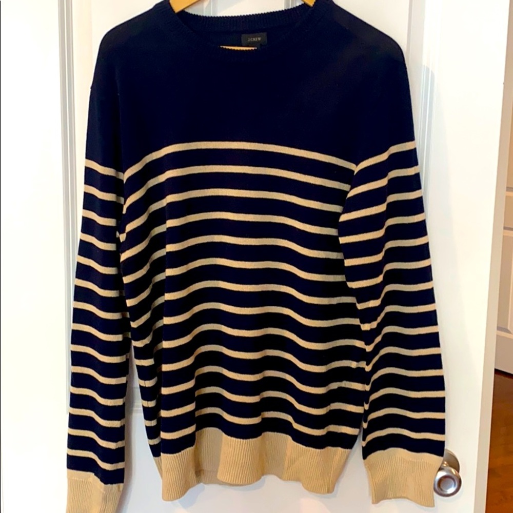 J.Crew Cotton Crewneck Striped Sweater - Worn once